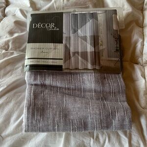 Amiana Décor Studio Light Lavender Two Tone Shower Curtain